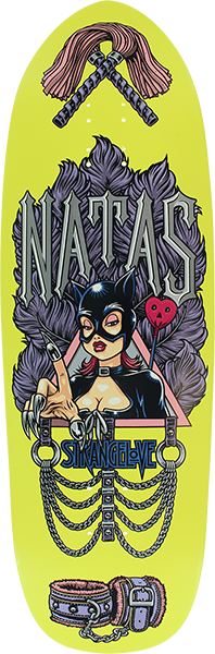 STRANGELOVE NATAS SEAN CLIVER SKATEBOARD DECK-10x32.75 YELLOW