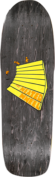 THE HEATED WHEEL SLAM TIME SKATEBOARD DECK-9.6x31.5 YELLOW