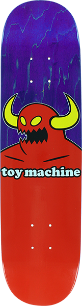 TOY MACHINE MONSTER MINI SKATEBOARD DECK-7.38 Assorted STAINS