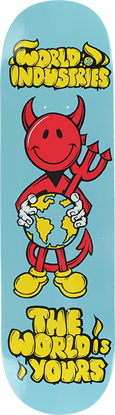 WORLD INDUSTRIES DEVIL MAN THE WORLD IS YOURS SKATEBOARD DECK-8.38