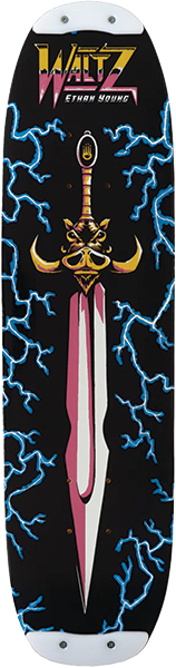 WALTZ ETHAN YOUNG SWORD SKATEBOARD DECK7.3X28.3 W/SKID PLATES