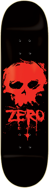 ZERO BLOOD SKULL SKATEBOARD DECK-8.25 BLK/RED