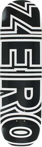 ZERO BOLD SKATEBOARD DECK-8.75 BLACK/WHT