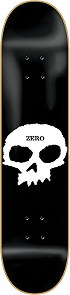 ZERO SINGLE SKULL SKATEBOARD DECK-7.87 BLK/WHT