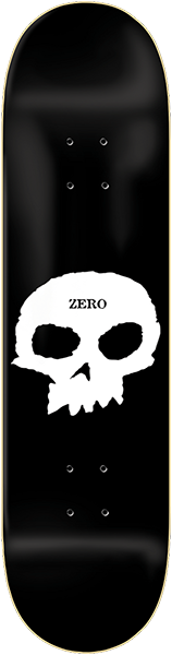 ZERO SINGLE SKULL SKATEBOARD DECK-8.75 BLK/WHT