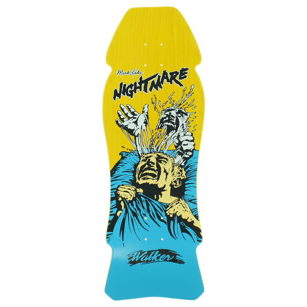 WALKER LAKE NIGHTMARE REISSUE SKATEBOARD DECK 10.25x30.25 YEL