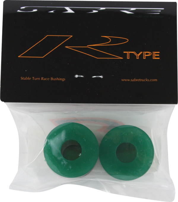 SABRE R-TYPE BUSHINGS 93a CLR.GREEN 2pk w washers