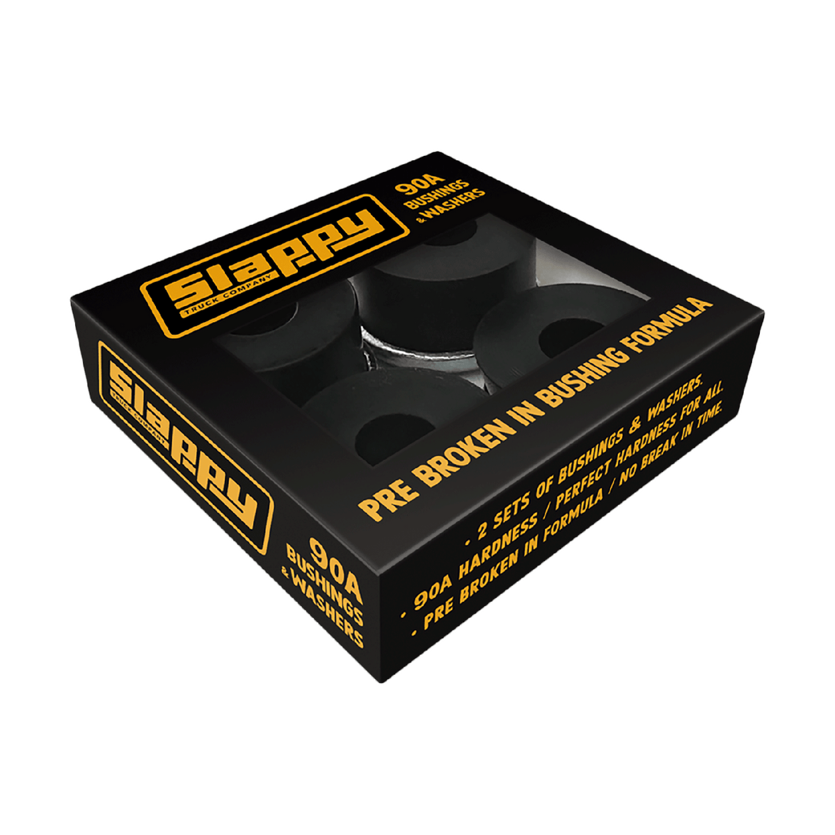 SLAPPY STANDARD BUSHINGS/WASHERS SET 90A BLACK 2PR