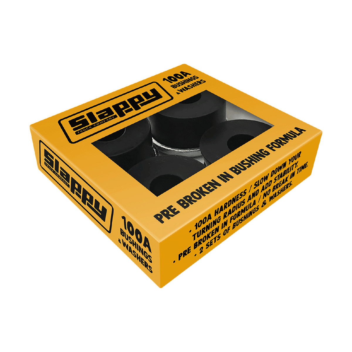 SLAPPY STANDARD BUSHINGS/WASHERS 100A BLACK 2PR