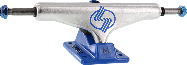 SILVER M-HOLLOW 8.0 POLISHED/BLUE TRUCKS SET