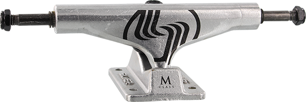 SILVER M-HOLLOW 8.5 RAW/RAW W/BLK TRUCKS SET