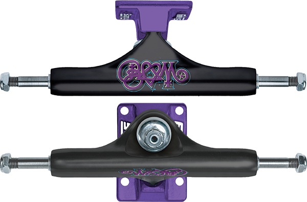 SLAPPY ST1 CLASSIC HOLLOW 8.0 BAM MARGERA BLK/PUR TRUCKS SET