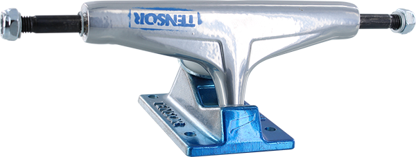 TENSOR REG ALUM 5.25 STENCIL MIRROR RAW/LT.BLU FADE TRUCKS SET
