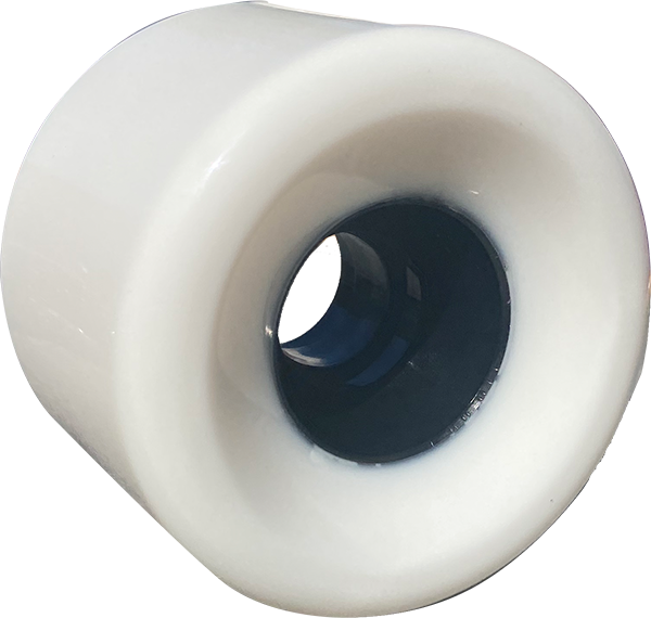 BLANK WHEELS 75mm WHT/BLK WHEELS SET