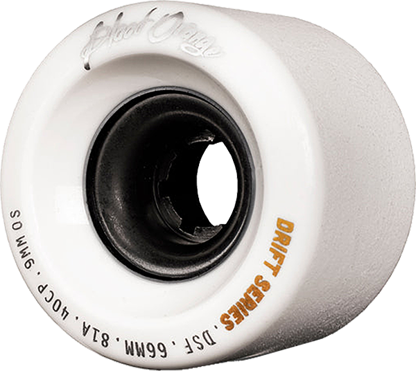 BLOOD ORANGE DRIFT 66mm 81a WHITE WHEELS SET