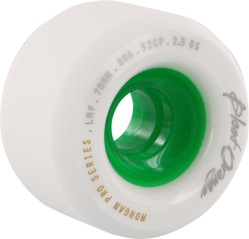 BLOOD ORANGE MORGAN 70mm 80a WHT/GRN Skateboard Wheels Set