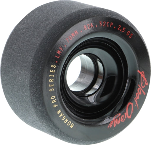 BLOOD ORANGE MORGAN 70mm 82a BLACK Set of 4 Wheels