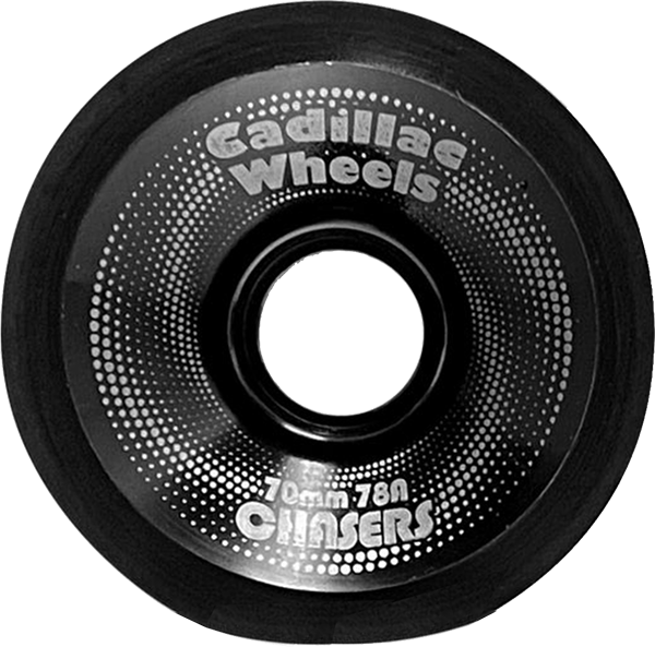 CADILLAC CHASERS 70mm 78a BLACK WHEELS SET