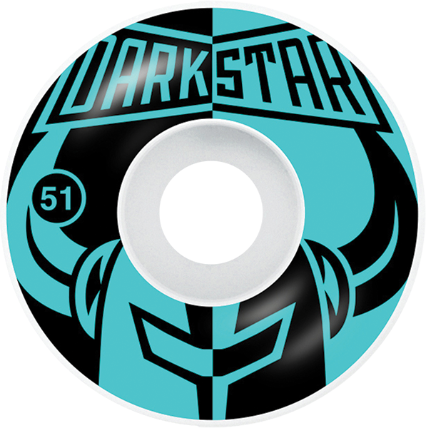 DARKSTAR DIVIDE 51mm BLACK/AQUA WHEELS SET