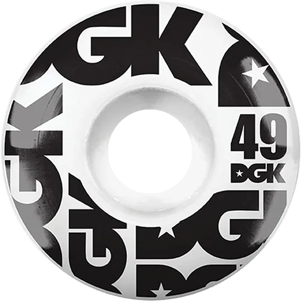 DGK STREET FORMULA 49MM 101A WHT/BLK WHEELS SET