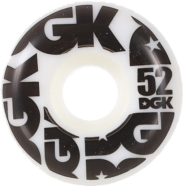 DGK STREET FORMULA 50MM 101A WHT/BLK WHEELS SET