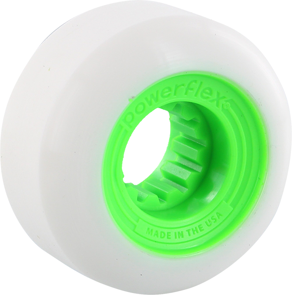 POWERFLEX GUMBALL 58mm 83b WHT/LIME WHEELS SET
