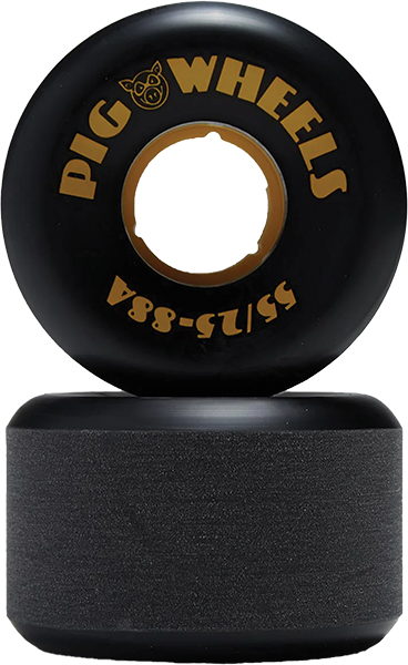 PIG RT 55MM 88A BLACK/YEL WHEELS SET