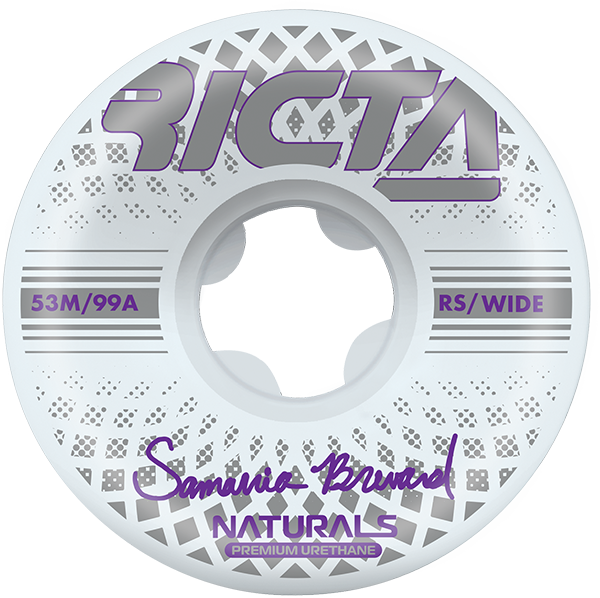 RICTA BREVARD REFLECTIVE NATURALS WIDE 53MM 99A WHEELS SET