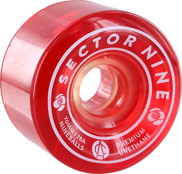 SECTOR 9 NINEBALLS 70mm 78a RED WHEELS SET