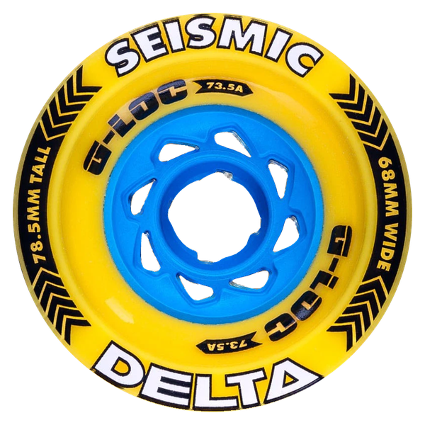 SEISMIC DELTA 78MM 73A YELLOW G-LOC WHEELS SET