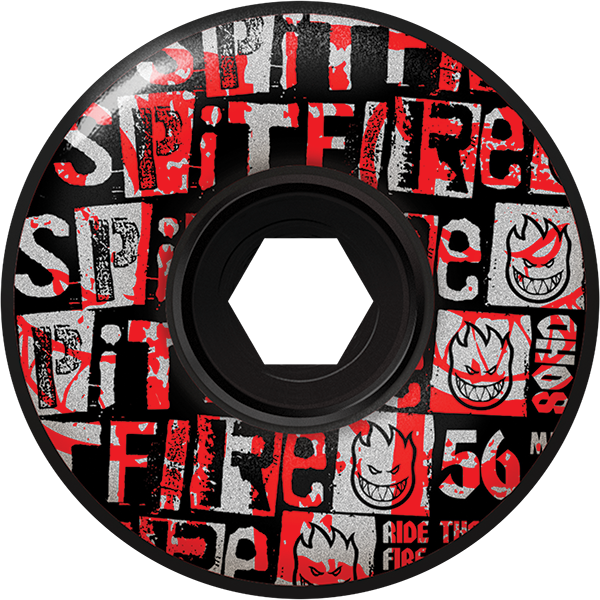 SPITFIRE 80HD RANSOM RADIAL FULL 56MM BLK WHEELS SET