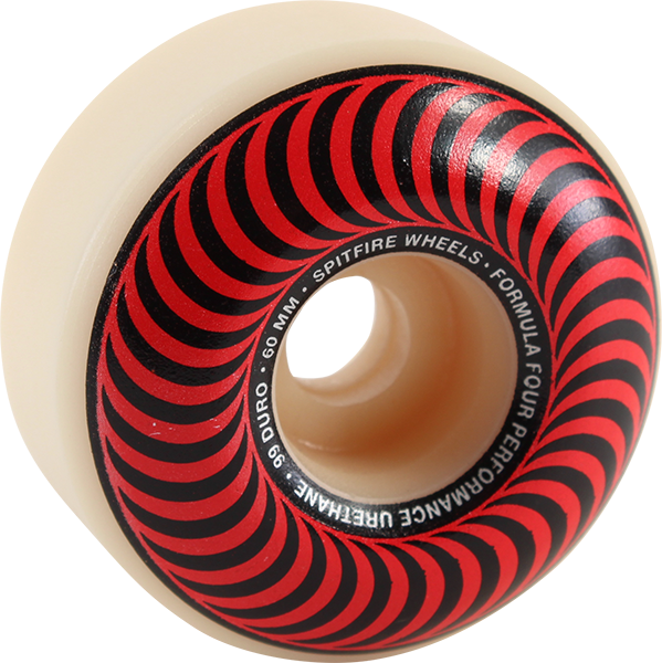 SPITFIRE F4 99a CLASSIC SWIRL 60mm WHT W/RED/BRONZE WHEELS SET