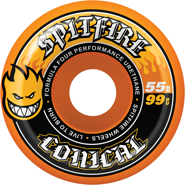 SPITFIRE F4 99A CONICAL 55MM ORG WHEELS SET