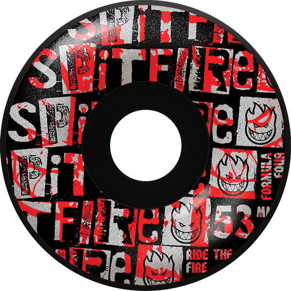 SPITFIRE F4 99A RADIAL 53MM RANSOM BLACK WHEELS SET