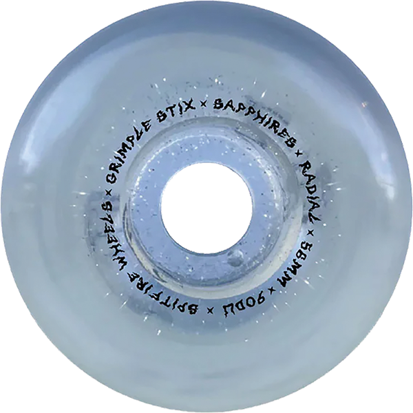 SPITFIRE SAPPHIRE 90DU CRUISER 58MM GRIMPLE DUST CLR/SIL WHEELS SET