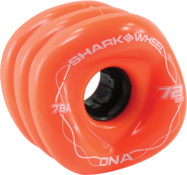 SHARK DNA 72mm 78a SOLID ORG/BLK WHEELS SET