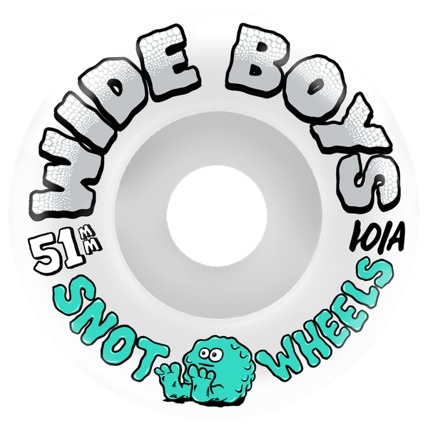 SNOT WIDE BOYS 51MM 101A WHT/BLK WHEEL SET