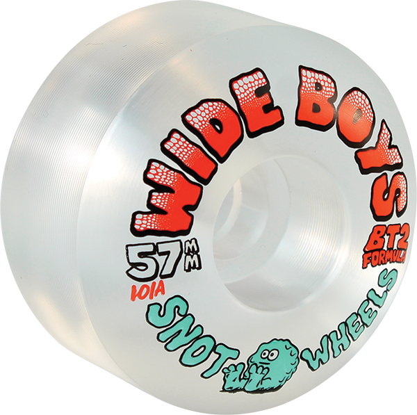SNOT WIDE BOYS 57MM 101A CLEAR ORANGE WHEELS SET