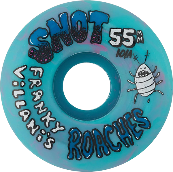 SNOT VILLANI ROACHE 55MM 101A ICE BLUE SWIRL WHEELS SET
