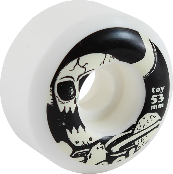 TOY MACHINE DEAD MONSTER 53mm WHT/BLK WHEELS SET