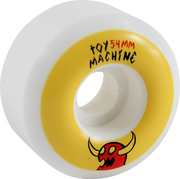 TOY MACHINE SKETCHY MONSTER 54mm WHT/YEL WHEELS SET