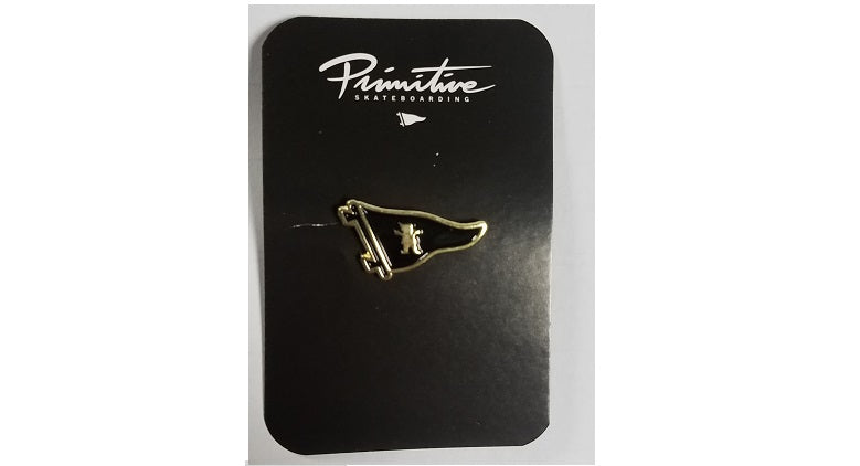 Primitive Mascot Lapel Pin Black 1inch