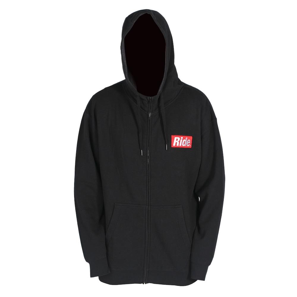 Ride Bar Zip Hoody Mens Black