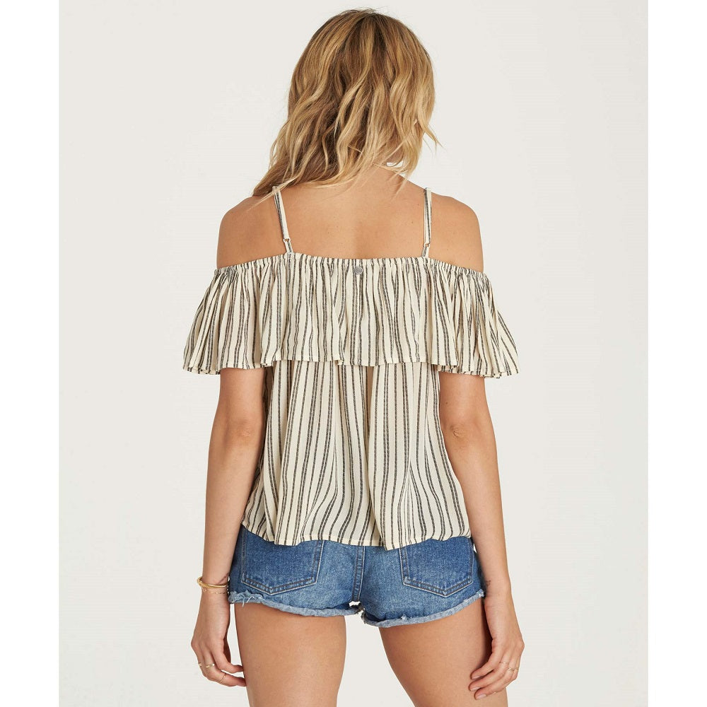 Billabong Summer Sunsets Top Womens Off White Black M