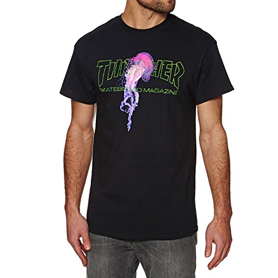 Thrasher Atlantic Drift SS Tshirt Black Pink