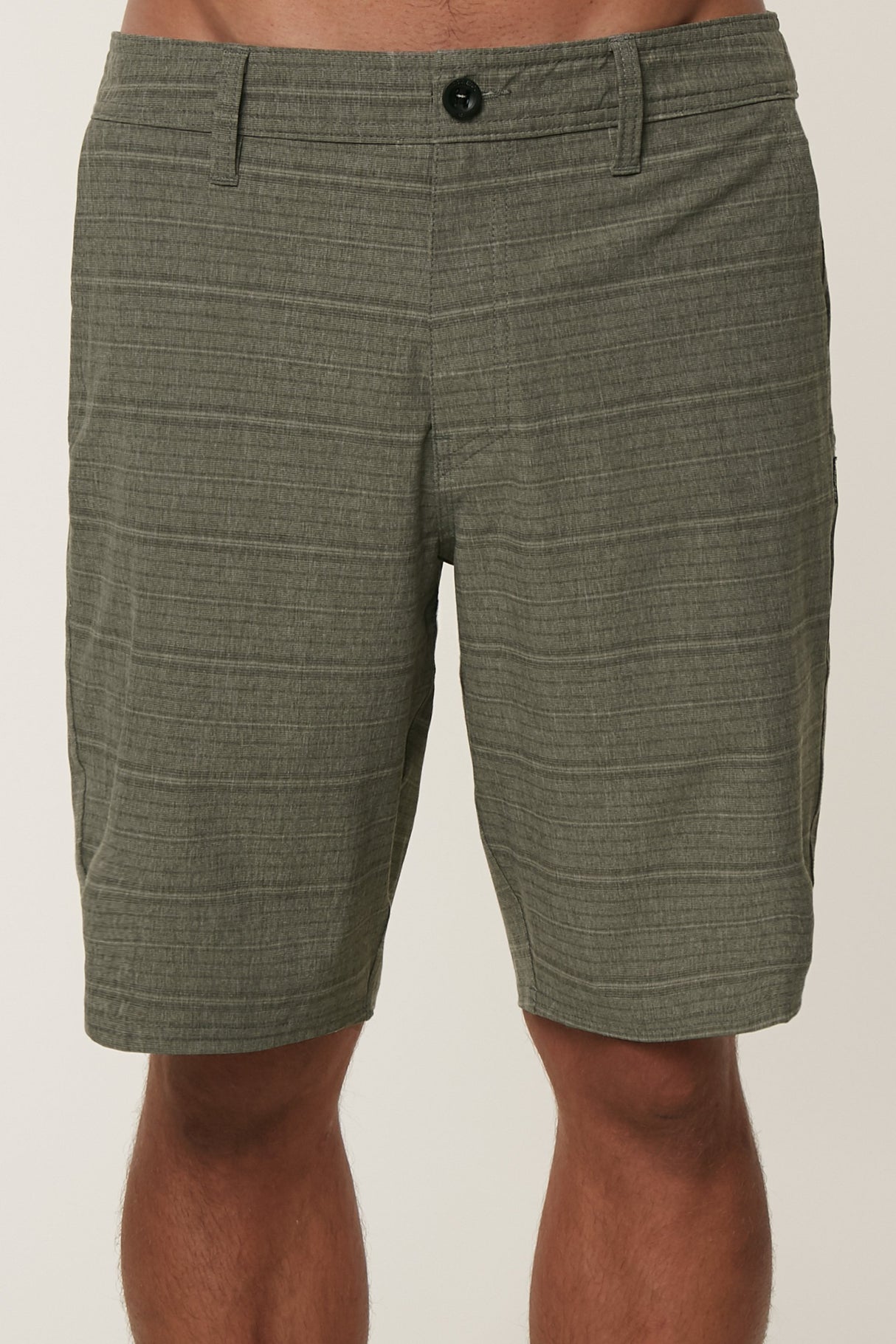 Oneill Locked Stripe Hybrid Shorts Mens Dark Khaki 34