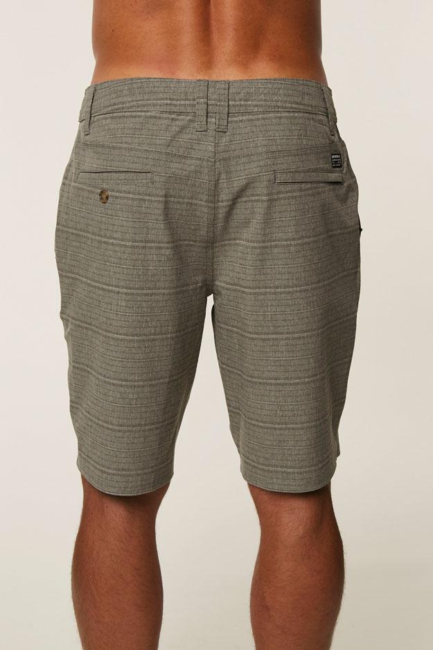 Oneill Locked Stripe Hybrid Shorts Mens Dark Khaki 34