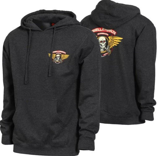Powell Winged Ripper Hoodie Charcoal S