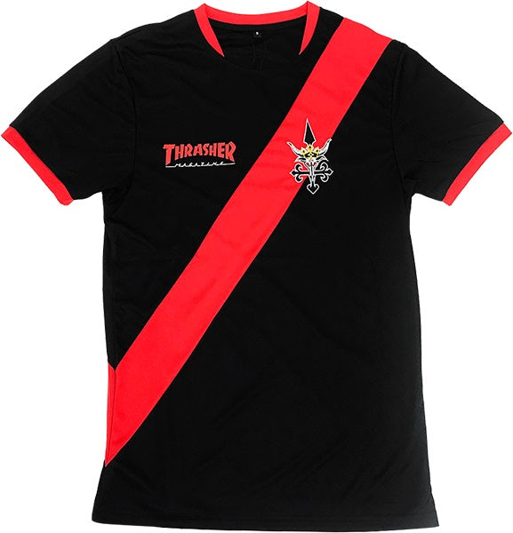 Thrasher Futbol Jersey Red Black S