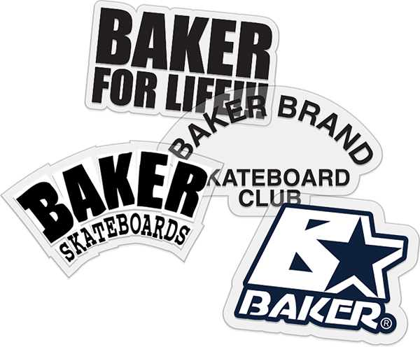 BAKER 12/PK ASST. CLUB STICKERS